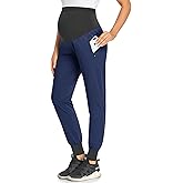 AMPOSH Women's Maternity Quick-Dry Pants Workout Scrub Joggers Pregnancy Sweatpants