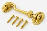 SISI UK 75mm Polished Brass Cabin Hook Door Gate Latch Latch Hinge Fastener view 2