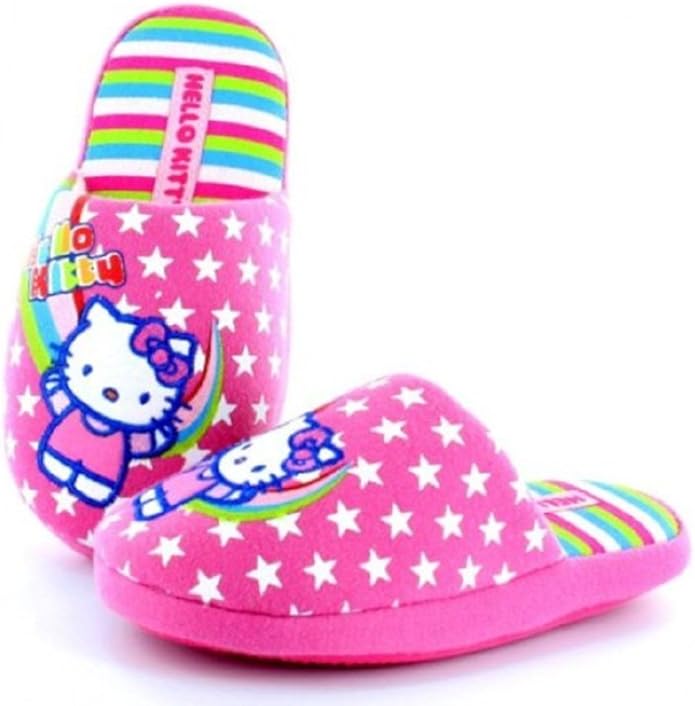 HELLO KITTY Girls Pink Mule Slippers (3): Amazon.co.uk: Shoes & Bags