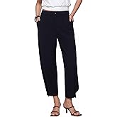 Vinova Womens Barrel Pants Stretchy High Waisted Wide Leg Work Pants Business Casual Outfits 2025