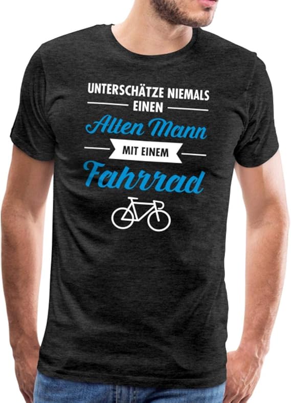 Spreadshirt Alter Mann Mit Fahrrad Lustiger Spruch Männer Premium T