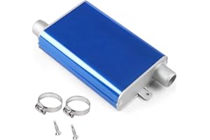 RAINYANUNITE Diesel Heater Exhaust Muffler,Upgraded Exhaust Pipe Silencer Muffler Kit Diesel Heater Muffler 24mm Generator Muffler for Car Air Diesel Parking Heaters (Blue)