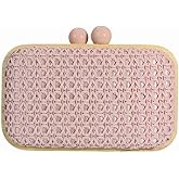 PENGZHI Women Straw Clutch Purse Handwoven Summer Evening Bag Beach Straw Handbag Wedding Party Clutch Bag Wicker Purse