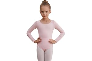 WEGETIT Ballet Leotards for Girls Long Sleeve Leotard Toddler Ballet Dance Bodysuit Kids Gymnastics Outfits