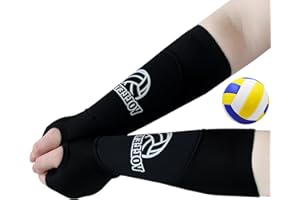 AEIMIAIDE 1 Pair Volleyball Arm Sleeves, Passing Forearm Sleeves with Protection Pads and Thumb Hole, Sports Wrist Guard for 