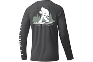 Palmyth Mens Fishing Shirts Sun Protection T-Shirts UV UPF 50+ Long Sleeve Rash Guard Tee