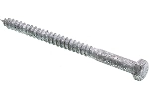 Prime-Line 9056503 Hex Lag Screws, 3/8 in. X 5 in., A307 Grade A Hot Dip Galvanized Steel, 25-Pack
