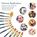 12 Pieces Paint Brushes, Atmoko Painting Brush Set with 2 Palettes for Watercolor, Acrylic & Oil Paintings, Perfect for Painting Canvas, Ceramic, Clay, Wood & Models, Great Gift for Kids, Artists