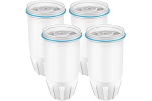 APPLIANCEMATES Water Filter Replacement for ZERO Filters Pitchers and Dispensers, 4 Pack Water Filters Replacement ZR-001 ZR-017 ZR-004 ZP010, 5-Multi-Stage Filter System Reduce Lead, Chromium,TDS by APPLIANCEMENTS