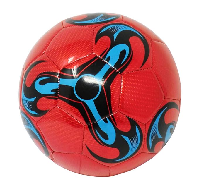 Balón De Fútbol Talla 5 Diseño Clásico (Color: Rojo): Amazon.es ...