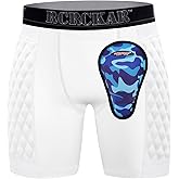 RCRCKAR Youth Boys Baseball Sliding Shorts Protective Athletic Compression Underwear w/Cup Baseball Football Lacrosse