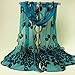 Scarfs for women, Winhurn Large Blanket Wrap Shawl Women Peacock Design Flower Embroidered Lace Soft Long Scarf Wrap