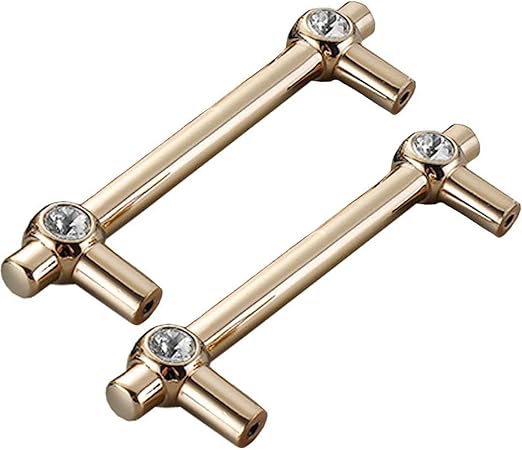 Türgriff Schubladenknöpfe Moderne Klarglas-Diamant-Zugknöpfe, 2 Stück