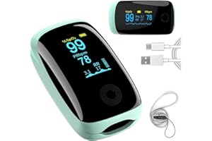 Finger Pulse Oximeter, SpO2 and Pulse Rate Monitor, with User Manual and Lanyard (SEQ-A2)