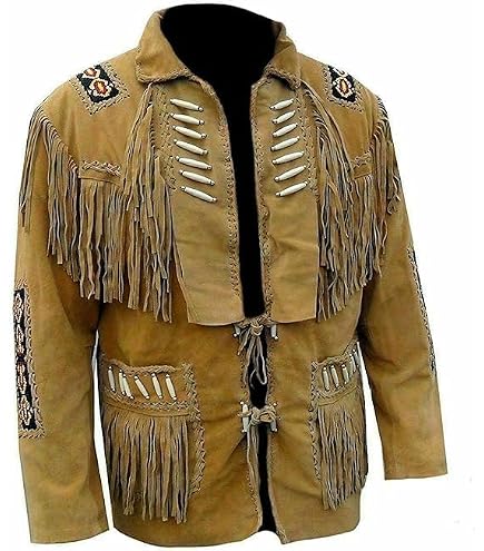100% Real Suede Western Style Leather Jacket for Sale Native