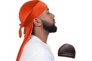 FORCEWAVE Velvet Durag for Men Wave Cap Velvet Dorag for Men Women 360 Wave