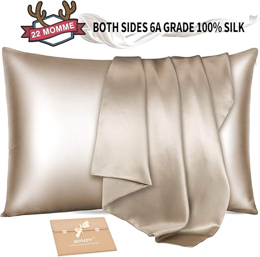 Amazon Com Winjoy Silk Pillowcase For Hair And Skin 22 Momme 100