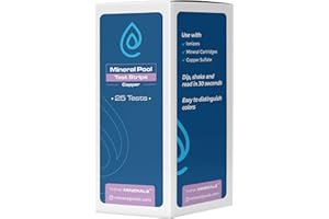 THINK MINERALS Copper Test Strips for Pool Ionizers, Mineral Cartridges, Copper Sulfate and Copper Algaecides