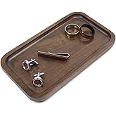 DSHOM Oak Solid Wood Square Jewelry Display Tray for Elegant Presentation of Your Finest Pieces, Perfect for Personal Use Men Gift