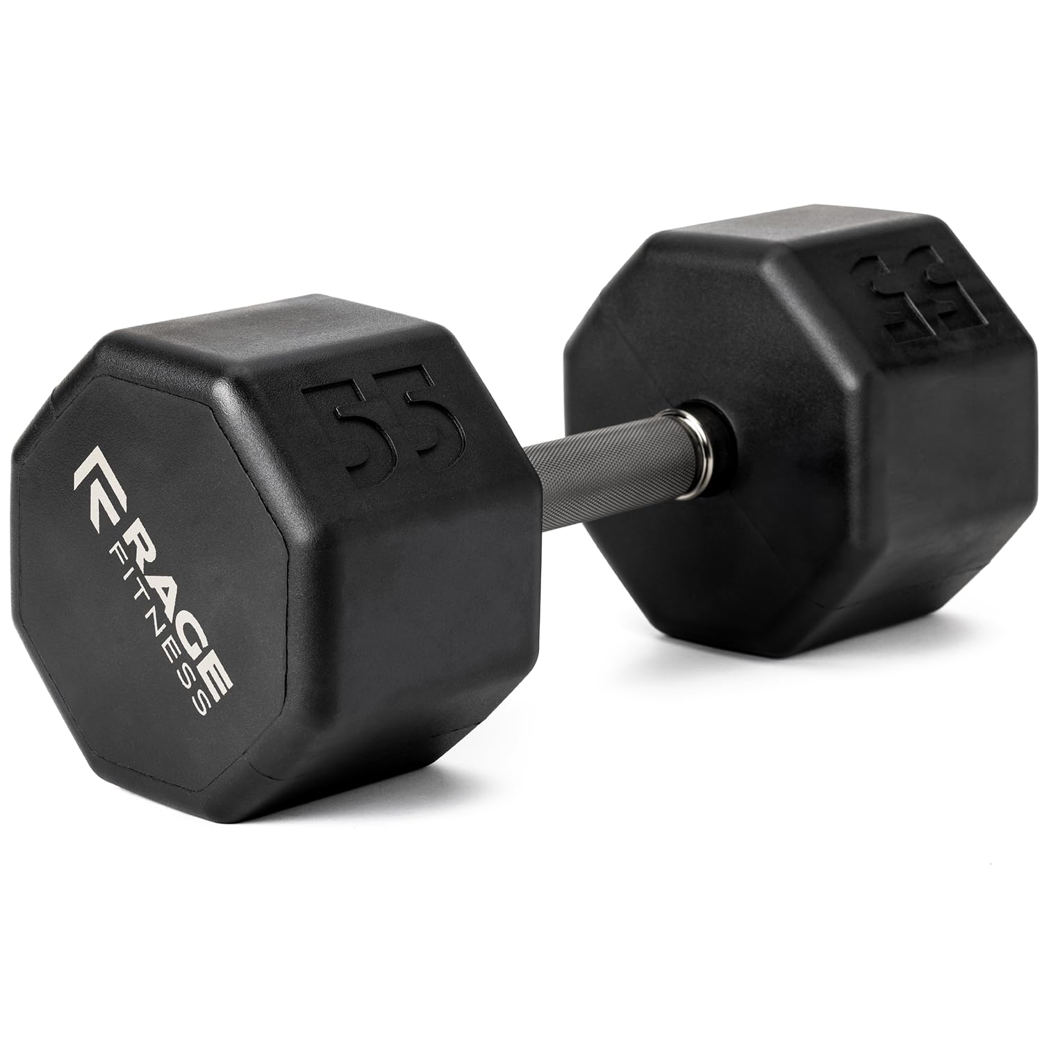 Rubber Coated Dumbbell - No Roll Design Easy-Grip Steel Knurled Handle, Weights Dumbbells Set for Strength Training - Ideal Weights Set for Home Gym - 10-60 LBS SOLD INDIVIDUALLY Image
