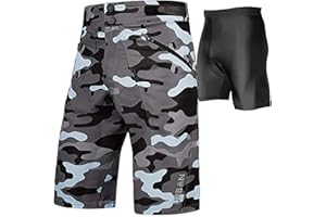 The Shredder Youth Camo - Youth MTB Off Road Cycling Shorts Bundle with Padded Undershorts