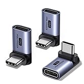 UGREEN 90 Degree USB C Adapter 3 Pack, Right Angle USB C Male to Female Adapter[40Gbps,240W,8K@60Hz] Compatible for Switch 2,