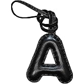 Fuerxy Initial Keychain, Fashion Leather Letter Bag Charms for Handbags Bag Accessories Purse Charms