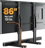 Perlegear Universal TV Stand Legs for Most 37–86 Inch TVs up to 150 lbs, Height Adjustable TV Legs Replacement Suitable for Soundbar, Table Top Stand Base Max VESA 800 x 500mm, PGTVS20