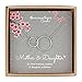 AnalysisyLove Mother Daughter Necklace - Sterling Silver Interlocking Infinity 2 Circle Necklace, Mothers Day Birthday Gift Jewelry