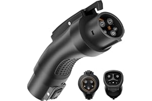 LJH Tesla to J1772 Adapter (NACS to J1772) - 48 Amp & 250V,Compatible with Tesla High Powered Connectors, Destination Chargers & Mobile Connectors for J1772 Electric Vehicles