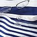 Luxury Hotel Quality 3-Piece Double Brushed 1800 Series Microfiber Reversible Duvet Cover Set with 2 Pillow Shams - Full / Queen, Navy and White Stripe by Exclusivo Mezcla