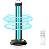 ZETAWALE UV Light Sanitizer, 100W Ultraviolet Lamp with Remote Control for Bed Bugs and Dust Mites, Home Disinfection Device UV Lamp with Motion Sensor,3 Speed Timings for Home, Room &amp; Kitchen