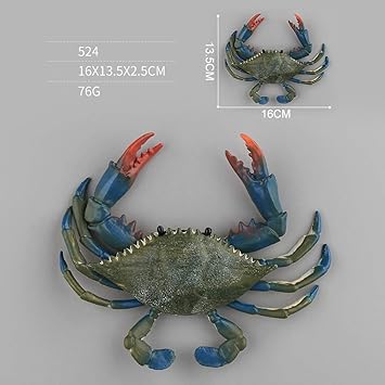 EDTara Simulation Sea Animal Modeling Educational Collection Toy for Kids Green Crab 76g