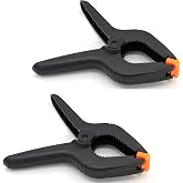 ONDY 2 Pack Of 9&rdquo; Large Spring Clamps Heavy Duty Nylon Muslin Woodworking Clamps Photo Studio Backdrops Backgrounds Clamps Set, the Jaws Have a Maximum Opening of 4"