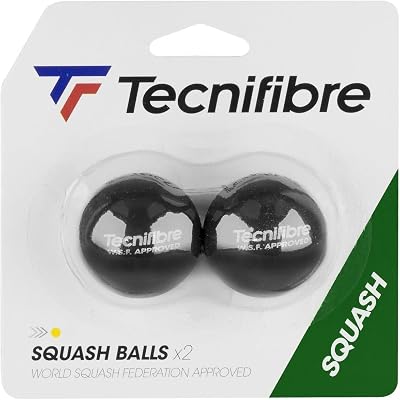 Tecnifibre Squash Balls Yellow Dot Pack of 2