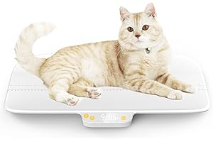 MINDPET-MED Digital Pet Scale, Baby Scale, Precision0.08oz, Max 30kg/66lbs, Auto-Hold, Integrated Design Without Disassembly, Suitable for Cats, Small Breed Dogs, Infants, and Young Children