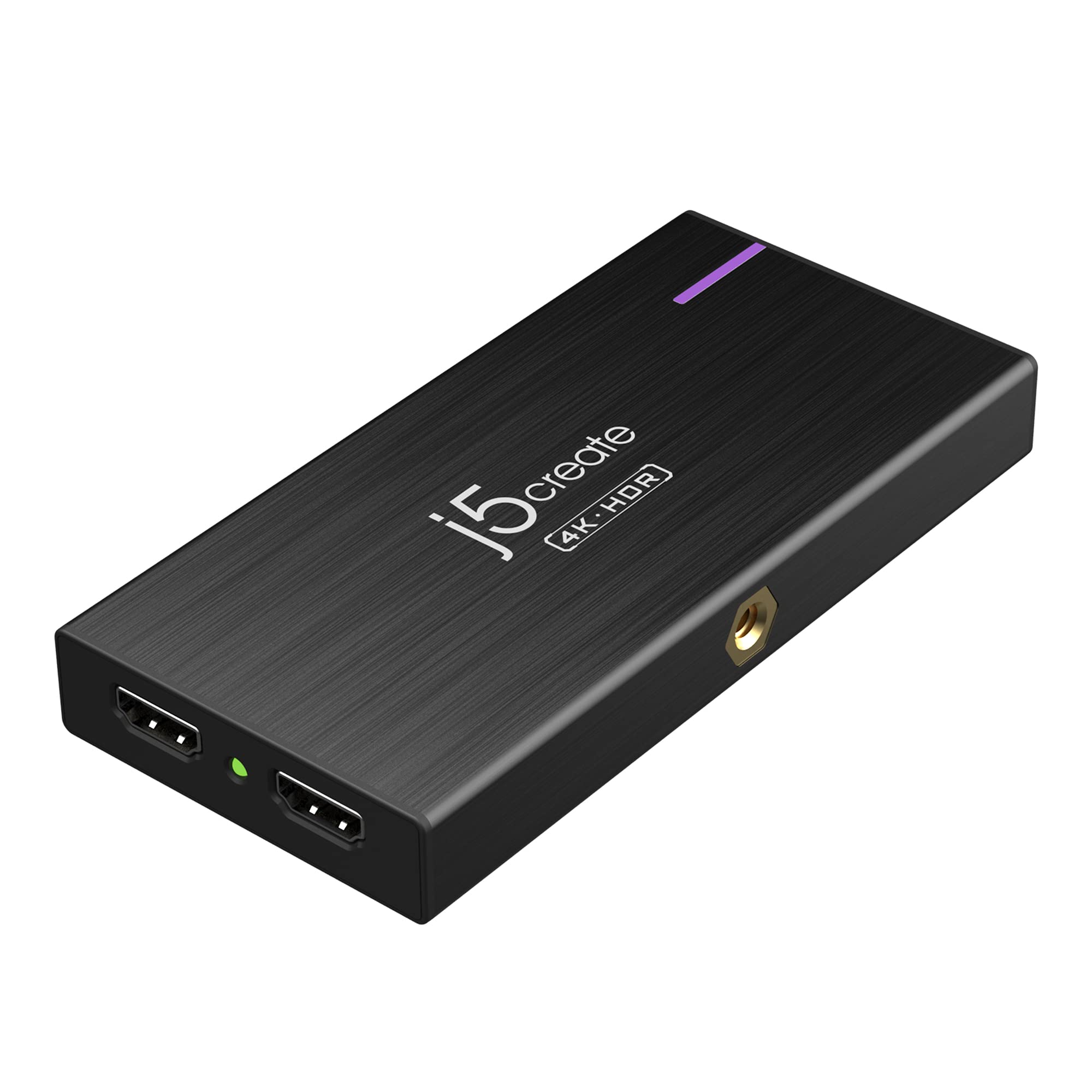 j5create 4K Game Video Capture Card with PD 60W Pass-Through Charging, work with Quest 3, Stream And Record Video on PS5, PS4, Xbox, Switch (JVA14)