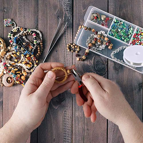 image for Poraxy Jewelry Making Supplies,1500Pcs Silver Jump Rings with Lobster 