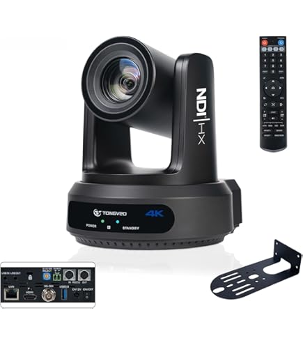 Amazon.com: TONGVEO NDI PTZ Camera with AI Auto Tracking, 20X