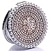 EVTECH(TM 3D Bling Crystal Rhinestones Stainless Travel Compact Pocket Crystal Folding Foldable Makeup Mirror(100% Handmade)