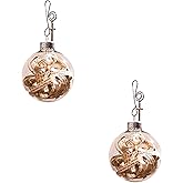 Dorinta Handmade Rescued Antique Bible Glass Religious Christmas Gift Ornament with Silver Cross - Hanging Accessories For Home, Office, Church - Unique Gift for Friends, Family, Pastor