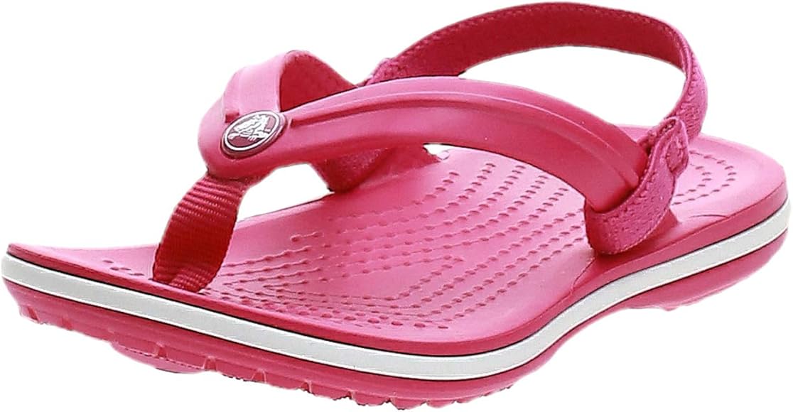 crocs pink flip flops