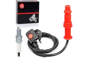 MOTO1988 Ignition Coil and Spark Plug Fit For Polaris Ranger 400 500 Sportsman 400 450 500 HO 4x4 6x6 2004-2013 ATV 3089239