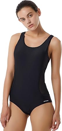 black one piece athletic swimsuit