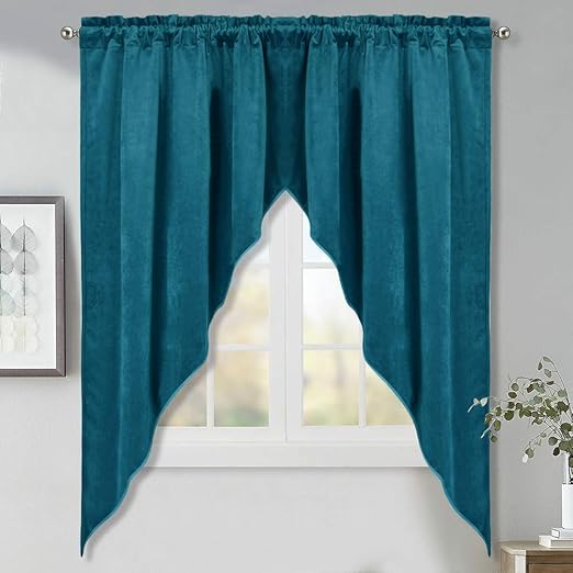 Amazon Com 63 Inch Swags Curtains For Window Luxury Velvet