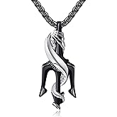 AXOMY Trident Necklace 925 Sterling Silver Gothic Trident Spear Pendant Necklace Ancient Greece Amulet Jewelry Gift for Men Father Husband