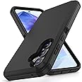 Jiunai for Samsung Galaxy A55 5G Case, Galaxy A55 Case Shockproof Heavy Duty Dual Layer Protective Tough Dust Proof Rugged Cover Cell Phone Case for Samsung Galaxy A55 5G 6.6'' Display 2024, Black
