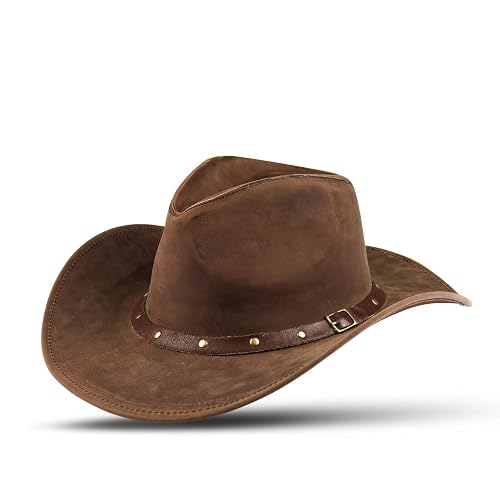 7812 Mmagnetic Gift Box Packed Arthur Morgan Style Leather Cowboy Hat For Men Replica of Arthur Morgan Hat main image 3