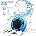 SoundBot IPX7 Waterproof 5W Bluetooth Wireless Shower Speaker with 8Hrs Playback, Built-In FM Radio Tuner, LED, Premium HD Sound, Water Weather Resistant Portable Speakerphone, SB531 (BLUE)