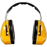 3M PELTOR Optime 98 Earmuffs H9A, Over-the-Head, Yellow